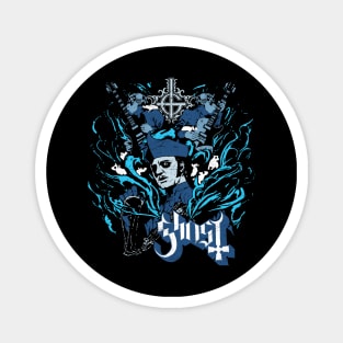 Ghost Retro Navy Magnet